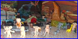 1965 Marx Troll Village 67 Pieces withBox & 1960s Troll House Case