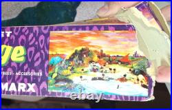 1965 Marx Troll Village 67 Pieces withBox & 1960s Troll House Case