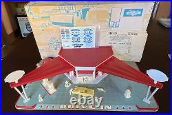 1965 Sears Allstate Service Station Tin/Plastic MARX Play Set 5952 RARE with Box