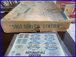 1965 Sears Allstate Service Station Tin/Plastic MARX Play Set 5952 RARE with Box