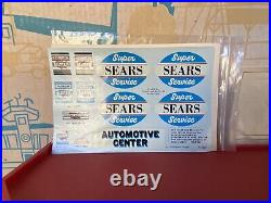 1965 Sears Allstate Service Station Tin/Plastic MARX Play Set 5952 RARE with Box