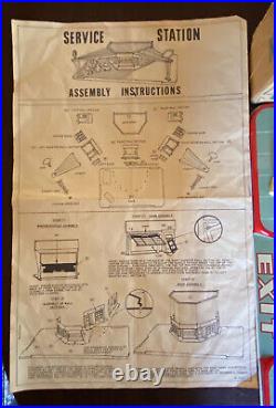 1965 Sears Allstate Service Station Tin/Plastic MARX Play Set 5952 RARE with Box