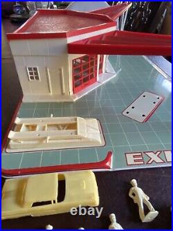 1965 Sears Allstate Service Station Tin/Plastic MARX Play Set 5952 RARE with Box