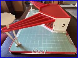 1965 Sears Allstate Service Station Tin/Plastic MARX Play Set 5952 RARE with Box