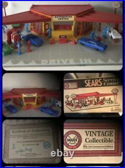 1965 Sears Allstate Service Station Tin/Plastic MARX Play Set 5952 RARE with Box