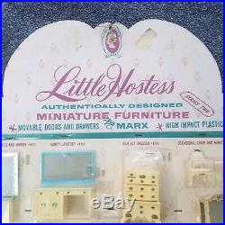 1966 Louis Marx Little Hostess STORE DISPLAY bedroom bathroom 22x26 series 2