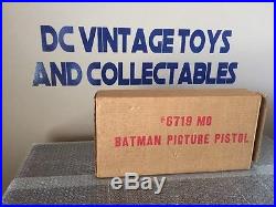 1966 Marx Batman Magic Picture Pistol Gun Mib Unused Old Store Stock-in Shipper