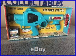 1966 Marx Batman Magic Picture Pistol Gun Mib Unused Old Store Stock-in Shipper