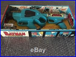 1966 Marx Batman Magic Picture Pistol Gun Mib Unused Old Store Stock-in Shipper