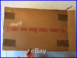 1966 Marx Man From UNCLE Target Play Set 11 Figures 4 Cardboard Darts 79-306C