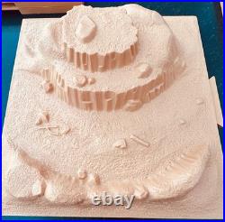 1966 Marx Playset Reissue Terrain Bases Lot of 6. 12x12 Tan Plastic Landscape