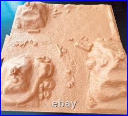 1966 Marx Playset Reissue Terrain Bases Lot of 6. 12x12 Tan Plastic Landscape