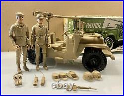 1967 Marx Rat Patrol Play Set Near Complete In Box Sgt Troy Lt Moffit