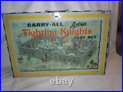 1968 Louis Marx Carryall Action Fighting Knights Playset #4635 Almost Complete