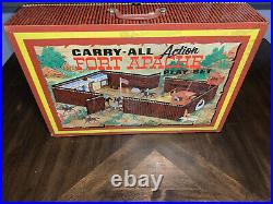 1968 MARX CARRY-ALL ACTION FORT APACHE PLAY SET, #4685 TONS of Extra Men and Acc