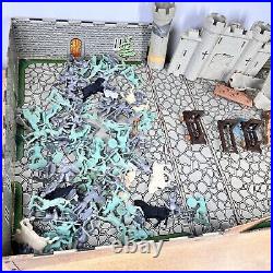 1968 MARX Carry-All Action Fighting Knights Medieval Castle Play Set 102pcs