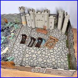 1968 MARX Carry-All Action Fighting Knights Medieval Castle Play Set 102pcs