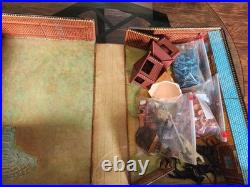 1968 Marx Fort Apache Carry-All Playset Complete withextra 54mm Figures very nice