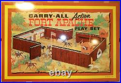 1968 Marx Fort Apache Carry All Playset Near Mint in Original Box UNUSED