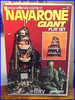 1970s MARX WWII NAVARONE GIANT PLAY SET With ORIGINAL BOX VGC