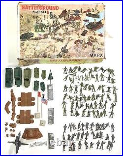 1970s Marx Toys 4756 Battleground Playset With Original Box Vintage Army N22