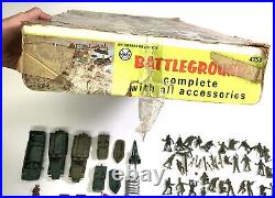 1970s Marx Toys 4756 Battleground Playset With Original Box Vintage Army N22