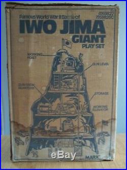 1972 MARX Iwo Jima mountain Playset #4314 100% complete in C-8 Box withInstructs