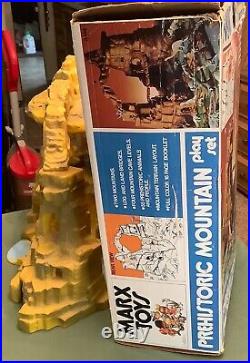 1975 Marx Prehistoric Mountain Play Set + Box Original