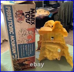 1975 Marx Prehistoric Mountain Play Set + Box Original