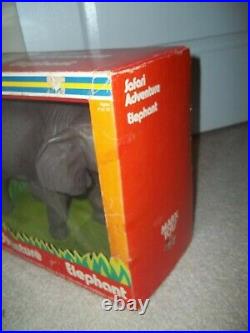 1975 Marx Toys Safari Adventure Elephant in Original Window Box Nice
