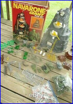 1977 Marx Navarone Mountain wwii Base play set with box for parts or repair