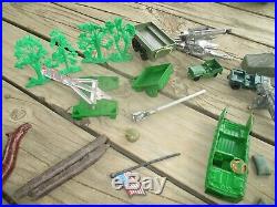 1977 Marx Navarone Mountain wwii Base play set with box for parts or repair