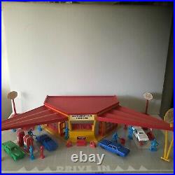 1993 Marx Play Set Vintage Sears Service Center -Tin Lithograph Gas Station Toy