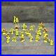 23 Vintage Marx Fort Apache Playset 60mm Yellow Indians Toy Figures