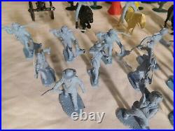 38 Piece Vintage Marx Fort Apache 24Figures, 3Horses, 2Cannons, 6Trees, 2Explosions