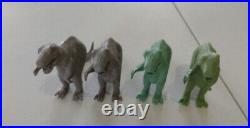 4 Marx Prehistoric Pot Bellied Tyrannosaurus Rex Dinosaurs 2 marbled, 1 dumped