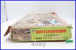 #4756 Battleground Playset 1960s Marx Vintage WWII Toy Soldiers