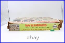 #4756 Battleground Playset 1960s Marx Vintage WWII Toy Soldiers