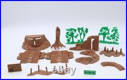 #4756 Battleground Playset 1960s Marx Vintage WWII Toy Soldiers