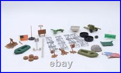#4756 Battleground Playset 1960s Marx Vintage WWII Toy Soldiers