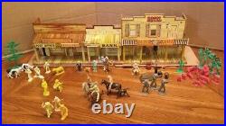 49 pc. Marx Roy Rogers Mineral City Western Town Playset Figures & Accessories