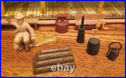 49 pc. Marx Roy Rogers Mineral City Western Town Playset Figures & Accessories