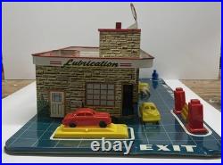 50's MARX Service Center Sky-View Parking with period Accessories