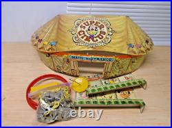 50s Marx Super Circus Playset Tent+Props+Sideshows+14 People+14 Animals+Rare OB