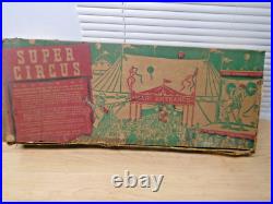 50s Marx Super Circus Playset Tent+Props+Sideshows+14 People+14 Animals+Rare OB