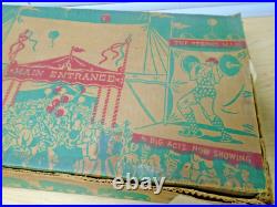 50s Marx Super Circus Playset Tent+Props+Sideshows+14 People+14 Animals+Rare OB