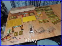 50s Superior Toy T Conn #33 Fort and Trading Post, fort figures horses, acc, box