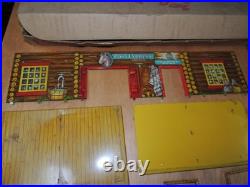 50s Superior Toy T Conn #33 Fort and Trading Post, fort figures horses, acc, box