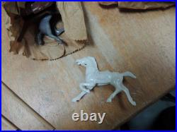 50s Superior Toy T Conn #33 Fort and Trading Post, fort figures horses, acc, box
