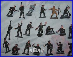 60 Vintage MARX Mini American Battleground painted Military Soldiers 1 Inch tall